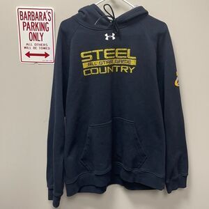 UNDER ARMOUR STEEL COUNTRY PULLOVER HOODIE SZ LARGE